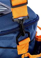 Borsteltas 27 x 22 x 22cm d.blauw/oranje - thumbnail