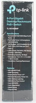 TP-LINK 8 Port Gigabit PoE Switch Unmanaged Gigabit Ethernet