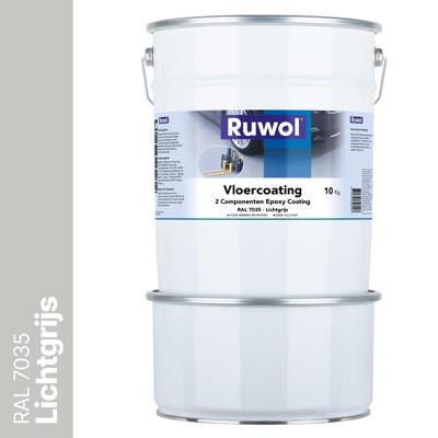 Ruwol 2K Epoxy Vloercoating Lichtgrijs (RAL 7035) 10 kg Ruwol 2K Epoxy Vloercoating Lichtgrijs (RAL 7035) 10 kg