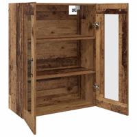 Hangende Wandkast Bruin 69.5 x 34 x 90 cm Bewerkt hout - thumbnail