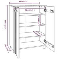 VidaXL Schoenenkast hamar 85x40x108 cm massief grenenhout wit - thumbnail