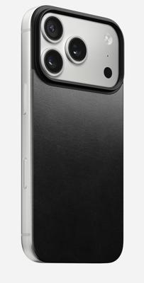 Nomad Magnetic Leather Case iPhone 17 Pro Zwart Horween