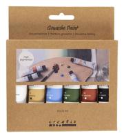 Creativ Company Gouacheverf, natuurlijke kleuren, 6x20 ml/ 1 doos - thumbnail