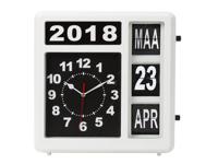 Wandklok met flipover kalender 31 x 31 cm nederlands Velleman - Velleman - thumbnail
