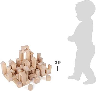 Small Foot - houten bouwblokken natuurlijk in zak, 100dlg. - thumbnail