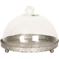 Clayre Eef stolp 6gl2491 grijs transparent 21x15 cm - thumbnail