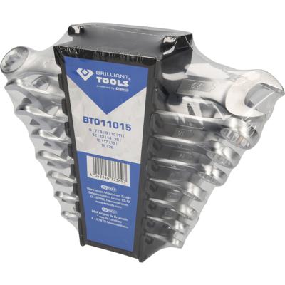 Brilliant Tools BT011015 BT011015 Ring-steeksleutelset Sleutelbreedte (metrisch) 8 - 53 mm Brilliant Tools BT011015 BT011015 Ring-steeksleutelset Sleutelbreedte (metrisch) 8 - 53 mm