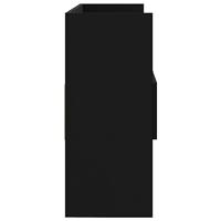 Dressoir 105x30x70 cm bewerkt hout zwart - thumbnail