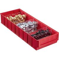 Allit 456571 Zichtbak Geschikt voor levensmiddelen (l x b x h) 500 x 185 x 81 mm Rood 1 stuk(s) - thumbnail