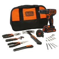 Black & Decker BDCDC18HTSA Accuboormachine - 18V & Handgereedschapset - Eindejaarsknaller - thumbnail