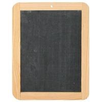 Krijtbordje met houten rand 19x24 cm - thumbnail