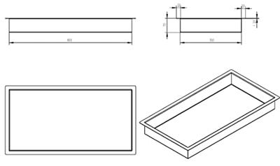 Wiesbaden Inbouwnis | Exellence | 30x60x7cm | RVS Mat Wit Wiesbaden Inbouwnis | Exellence | 30x60x7cm | RVS Mat Wit