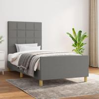 Bedframe zonder matras 90x190 cm stof donkergrijs - thumbnail