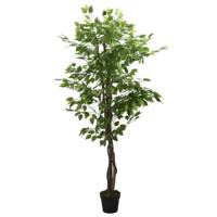 Kunstboom ficus 756 bladeren 150 cm groen - thumbnail