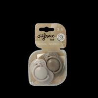 Difrax Fopspeen 3-6 maanden harmony light grey/dark grey 2 Stuks - thumbnail