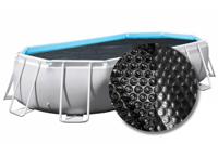 W'eau Premium solar cover ovaal - 915 x 460 cm (zeilmaat 913 x 458) - Zwart - thumbnail