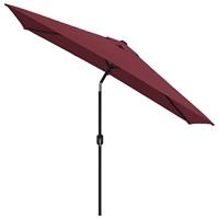 Parasol met metalen paal 300x200 cm bordeauxrood - thumbnail