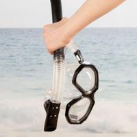 Snorkelbril en -buis voor Kinderen AquaSport Zwart Volwassenen (2 Stuks) - thumbnail