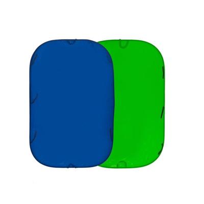 Lastoliet van Manfrotto LL LC5987 1.8 x 2.1 m Inklapbare Omkeerbare Achtergrond - Chromakey Blauw/Groen