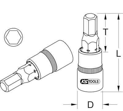 KS Tools 91114385 911.14385 Verwisselbare kop 5.5 mm