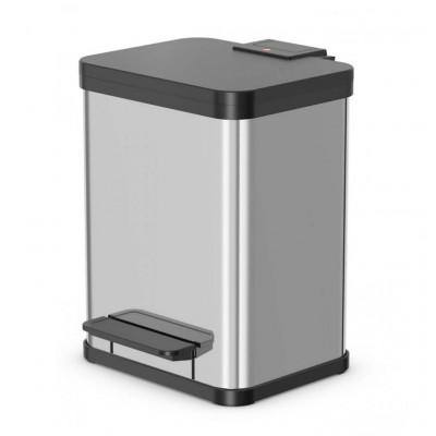 Hailo Öko uno plus M 6192000 Afvalbak 17 l RVS (b x h x d) 320 x 430 x 340 mm RVS Met voetpedaal 1 stuk(s)