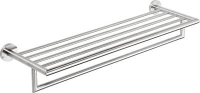 Dubbele Handdoekhouder Sapho X-Steel met Plankopslag 65 cm Geborsteld RVS
