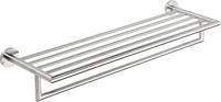 Dubbele Handdoekhouder Sapho X-Steel met Plankopslag 65 cm Geborsteld RVS - thumbnail