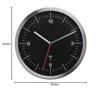 TFA Dostmann 60.3544.01 Wandklok Zendergestuurd 245 mm x 41 mm x 245 mm RVS Slepend uurwerk (geluidsloos) - thumbnail