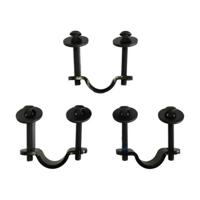 Bevestigingsset zwart voor fietskrat & rotan mand - thumbnail