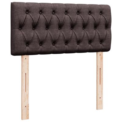 Boxspring met matras stof donkerbruin 140x200 cm - thumbnail