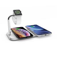 ZENS Dual qi Apple-Watch ZEDC05W Inductie lader 2000 mA Uitgangen Qi-standaard Wit - thumbnail