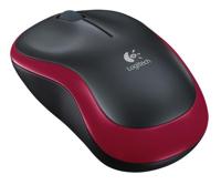 Logitech M185 Rood Draadloze Muis - thumbnail
