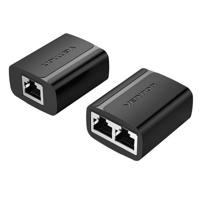 Adapter Splitter Ethernet LAN naar 2 x RJ45 Vention IPTB0 Zwart - thumbnail