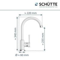 CORNWALL ééngreepsmengkraan keuken met hoge uitloop, wit elegante kraan met hoge ronde uitloop en draaibereik 360° energiebesparing door cold start functie keramische schijven geluidsarme, ver - thumbnail