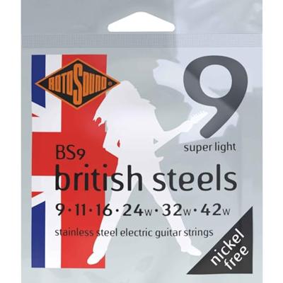 Rotosound BS9 British Steels set elektrische snaren 009-042
