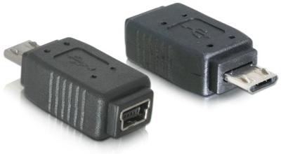 Delock USB 2.0 Adapter [1x Micro-USB 2.0 B stekker - 1x Mini-USB] 65063