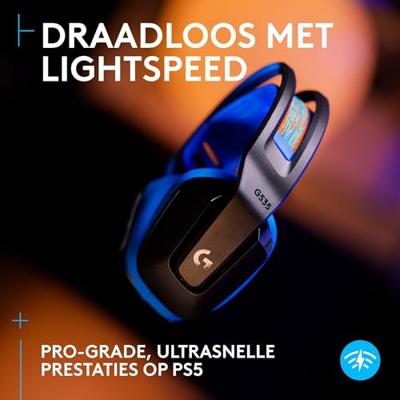 Logitech G535 Draadloos Zwart, Blauw Logitech G535 Draadloos Zwart, Blauw