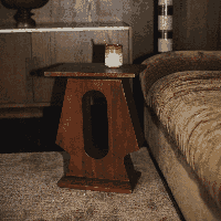 Dutchbone Bijzettafel 'Pilaster' Mangohout, 35 x 25cm - thumbnail