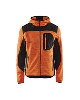 Blåkläder Gebreid vest met softshell 49302117 | High-vis Oranje/Zwart | Maat 4XL - 7330509446287 - thumbnail