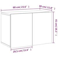 Tv-meubel wandgemonteerd 60x30x41 cm grijs sonoma eikenkleurig - thumbnail