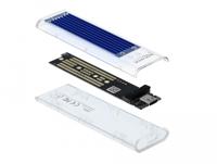 Delock 42620 externe behuizing voor M.2 NVME PCIe SSD met USB Type-C female transparant - thumbnail