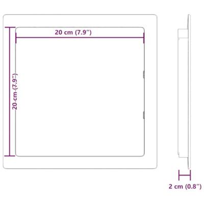 VidaXL Toegangs-panelen 2 pcs wit 20 x 20 cm abs kunststof VidaXL Toegangs-panelen 2 pcs wit 20 x 20 cm abs kunststof