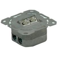 VALUE Cat.6A (Class EA) inbouwdoos, 2x STP, horizontaal, wit - thumbnail