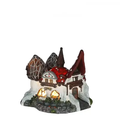 Huis van de Kabouters b/o l10,5xw9,5xh8,5 cm Efteling kersthuisje Luville - Luville Huis van de Kabouters b/o l10,5xw9,5xh8,5 cm Efteling kersthuisje Luville - Luville