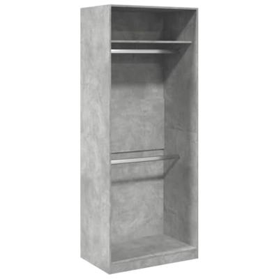 Kledingkast 80x50x200 cm bewerkt hout betongrijs