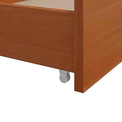Bedframe met lades massief grenenhout honingbruin 90x200 cm
