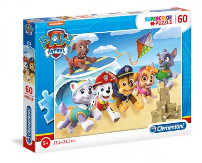 Clementoni legpuzzel super color paw patrol, 60st.