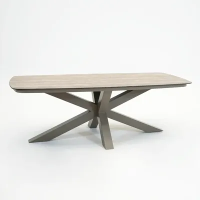 Valerio boat tafel 220cm taupe