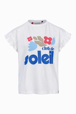 LOOXS Little Zomer t-shirt meisjes s/s ruffel - wit