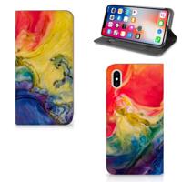 Bookcase Apple iPhone Xs Max Watercolor Dark - thumbnail